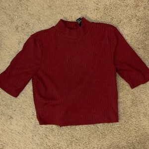 Forever21 dark pink tie back top — size L